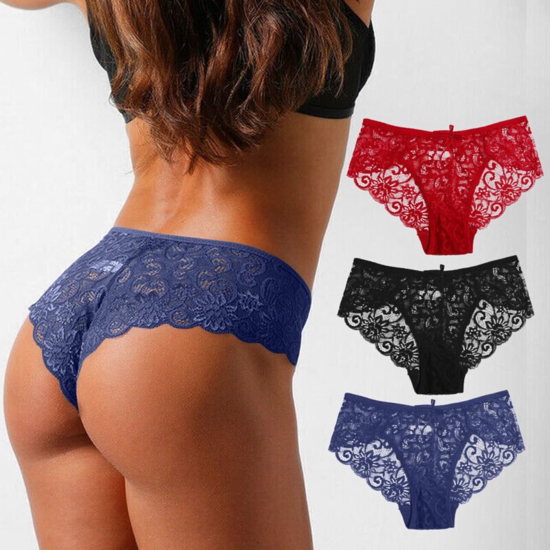 1 Pcs Baumwolle Höschen Sexy Unterhose Spitze Höschen Frauen Unterwäsche Dessous Höschen für Weibliche Damen Floral Pantys Unterhose – Bild 3