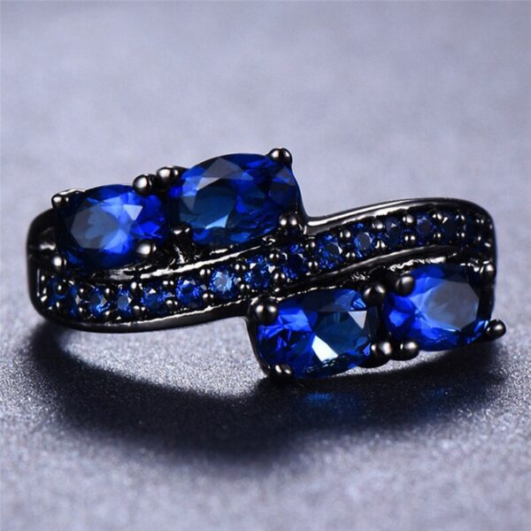 10 farben Boho Weibliche Mädchen Lila Oval Ring Mode Schwarz Gold Schmuck Vintage Grün Blau Rot Rosa Hochzeit Ringe Für frauen