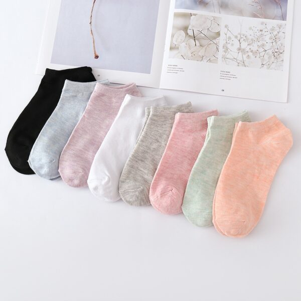 10 stück = 5 Pairs Frauen Weibliche Mädchen Invisible Soft Baumwolle Casual Mode Flach Mund Kurze Knöchel Socken Hausschuhe Sommer geschenk