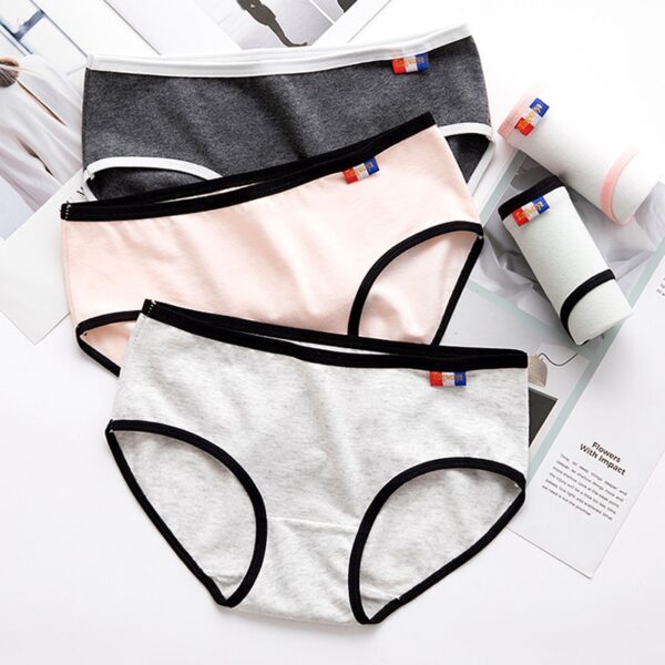 100% baumwolle Mädchen Höschen Weibliche Frauen Briefs Unterwäsche Damen Sexy Bottom Hosen Mittleren Taille Student Weiche Einfarbig Schriftsätze