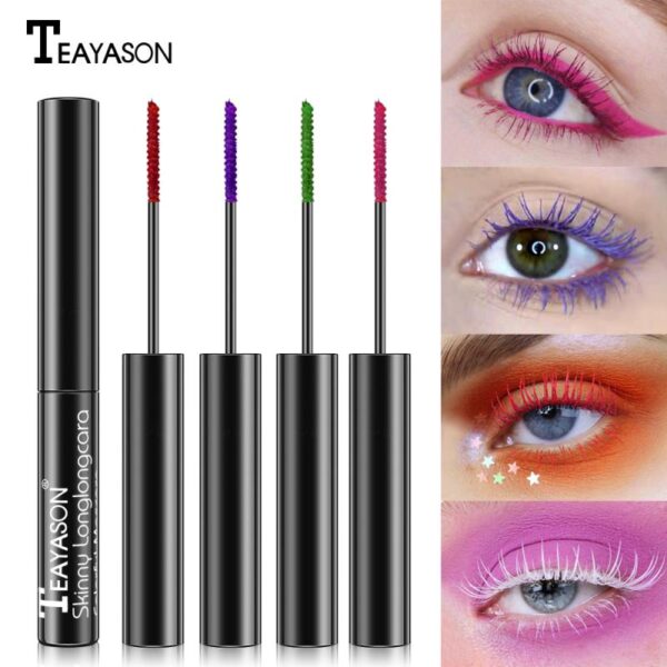 14 farben Diamant Mascara Wasserdichte Anti-antitranspirant Feine Seidige Textur Hohe Farbe Rendering Einfach Zu Trocken Wimpern Make-Up TSLM1