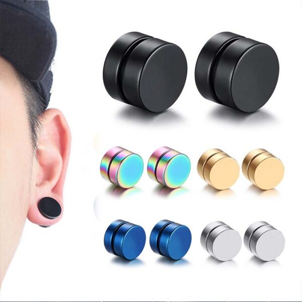 1PC Kreis Ohr Clip Starke Magneten Magnet Über 6mm/8mm/10mm/12mm 5 farben Herren Frauen Nicht Piercing Ohrringe Geschenk Schmuck