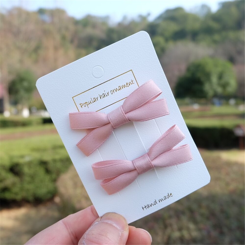 2 Teile/satz Farbe Kinder Bowknot Haar Clips Für Mädchen Frauen Princes Barrettes Haar Zubehör Schöne Haarnadeln Nette Kopfschmuck Neue – Bild 3