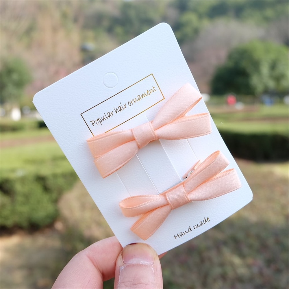 2 Teile/satz Farbe Kinder Bowknot Haar Clips Für Mädchen Frauen Princes Barrettes Haar Zubehör Schöne Haarnadeln Nette Kopfschmuck Neue – Bild 5