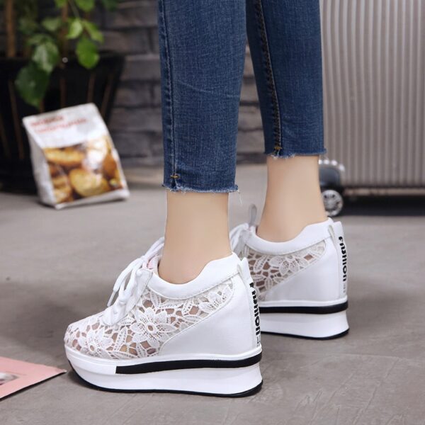 2019 sommer Neue Spitze Atmungsaktive Turnschuhe Frauen Schuhe Bequem Casual Frau Plattform Keil Schuhe