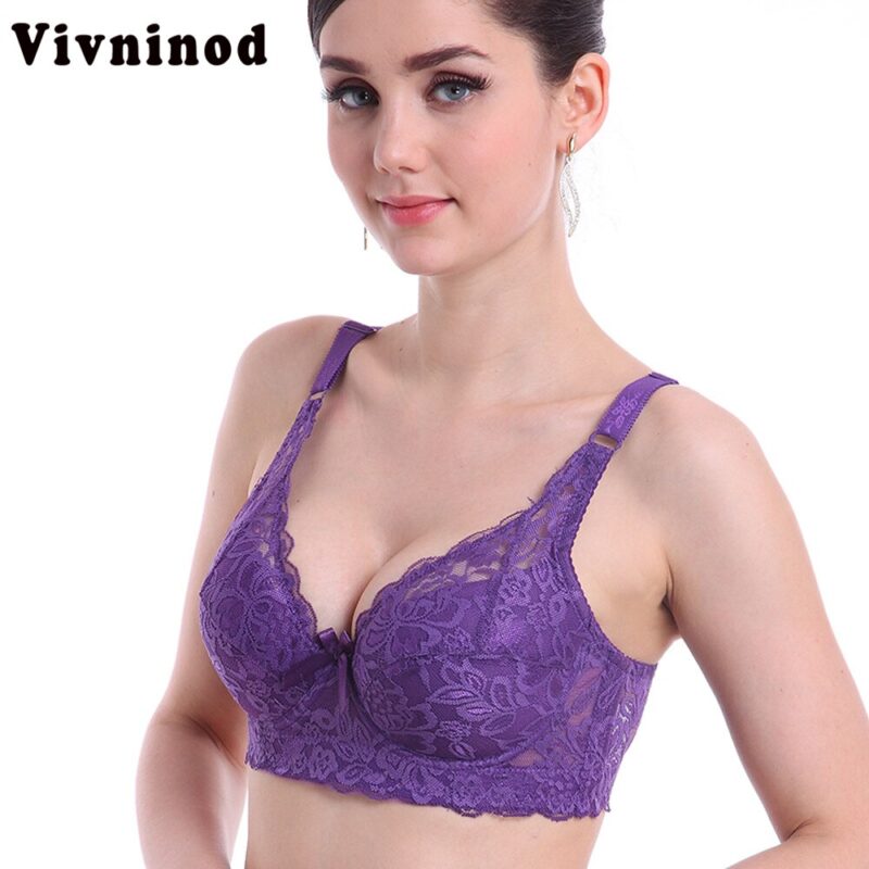 2020 Plus Größe 40 90 44 Push-up Spitze Bhs für frauen Bralette Crop Top Bh BCD Unterwäsche Sexy dessous Büstenhalter Mädchen 44 46 BCD – Bild 3