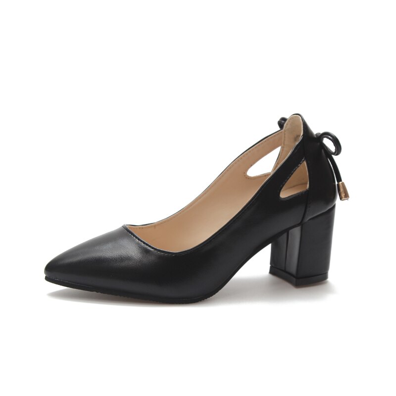 2021 frühjahr Neue Frauen Pumpt Leder Sexy Spitz Platz High Heels 6CM Schuh Damen Mode Flach Derss Schuhe große Größe 44 – Bild 2