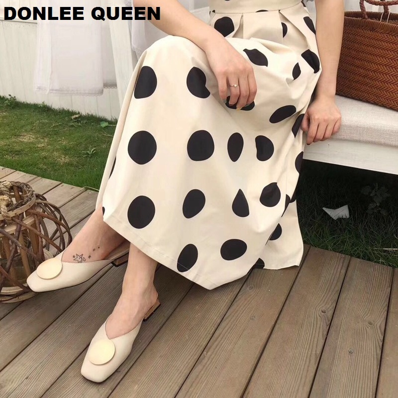 2021 marke Designer Frauen Hausschuhe Slip Auf Maultiere Flache Ferse Casual Schuhe Britischen Schnalle Rutschen Holz Block Heels Sommer Schuhe – Bild 3