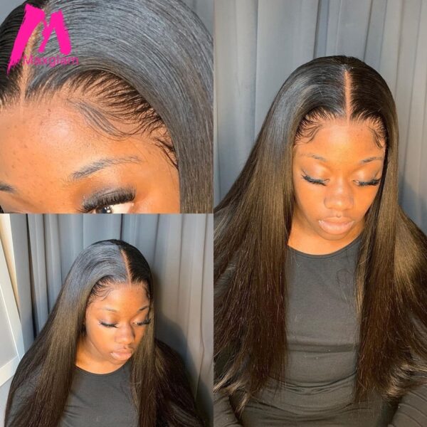 28 30 40 zoll 13x4 Gerade Spitze Vorne Menschenhaar Perücken Brasilianischen Vor Gezupft Natürliche Frontal Perücke Glueless remy für Schwarze Frauen