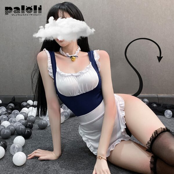 3 teile/satz Heißer Verkauf Cosplay Sexy Kostüme Perspektive Japanischen Dessous Maid Klassische Erotische Spitze Outfit SM Porno Anzug Frauen