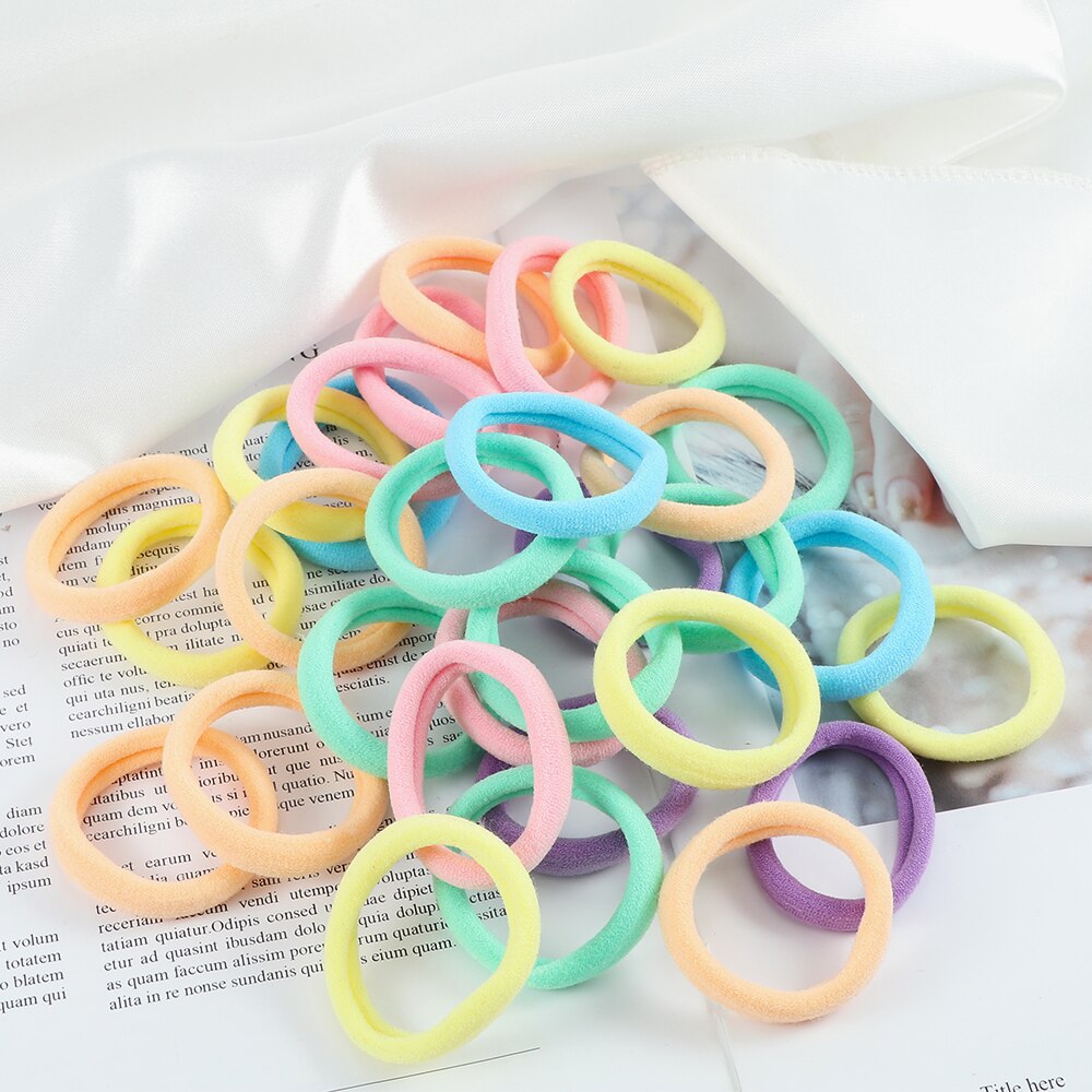 30/50 Teile/satz Frauen Grundlegende Elastische Haar Bands Scrunchie Pferdeschwanz-halter Stirnband Bunte Gummibänder Mode Haar Zubehör – Bild 2