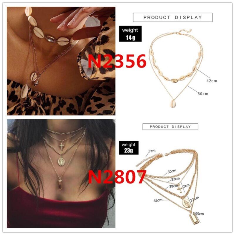 38 modelle Lange Kette Halskette Mujer Anhänger für Frauen Multi-Schicht Rechteck Charme Schmuck Collier Femme Choker – Bild 2