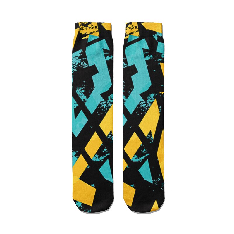 3D Kühlen Doodle Druck Socken Mode Trend Compresion Oberschenkel Hohe Socken Bunte Glückliche Lustige Harajuku Baumwolle Warme Lange Socken – Bild 4