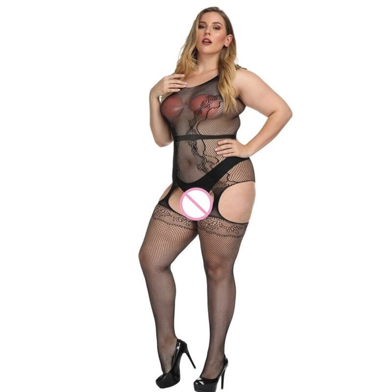 3XL Plus Größe Sexy Dessous Erotische Babydoll Unterwäsche frauen Schwarz Spitze Nachthemd Porno Kostüme Nachtwäsche Kleid – Bild 5