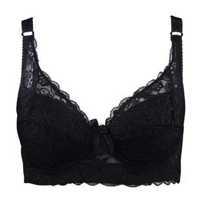 40 90 46 unterwäsche plus große größe bügel top bh bralette spitze Sexy frauen bh deutet tiefem V büstenhalter B C D tasse spitze bh – Bild 3
