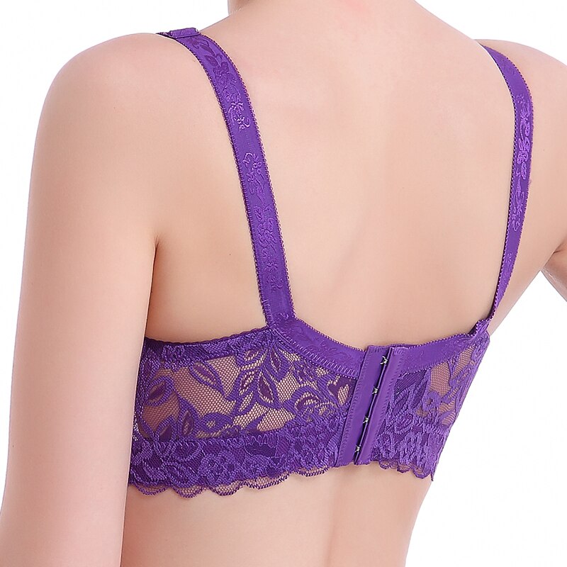40 90 46 unterwäsche plus große größe bügel top bh bralette spitze Sexy frauen bh deutet tiefem V büstenhalter B C D tasse spitze bh – Bild 5