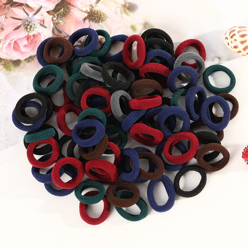 50/100 stücke Baby Mädchen Bunte Kleine Elastische Haar Bands Kinder Pferdeschwanz Halter Kinder Stirnband Gummiband Haar Zubehör – Bild 4