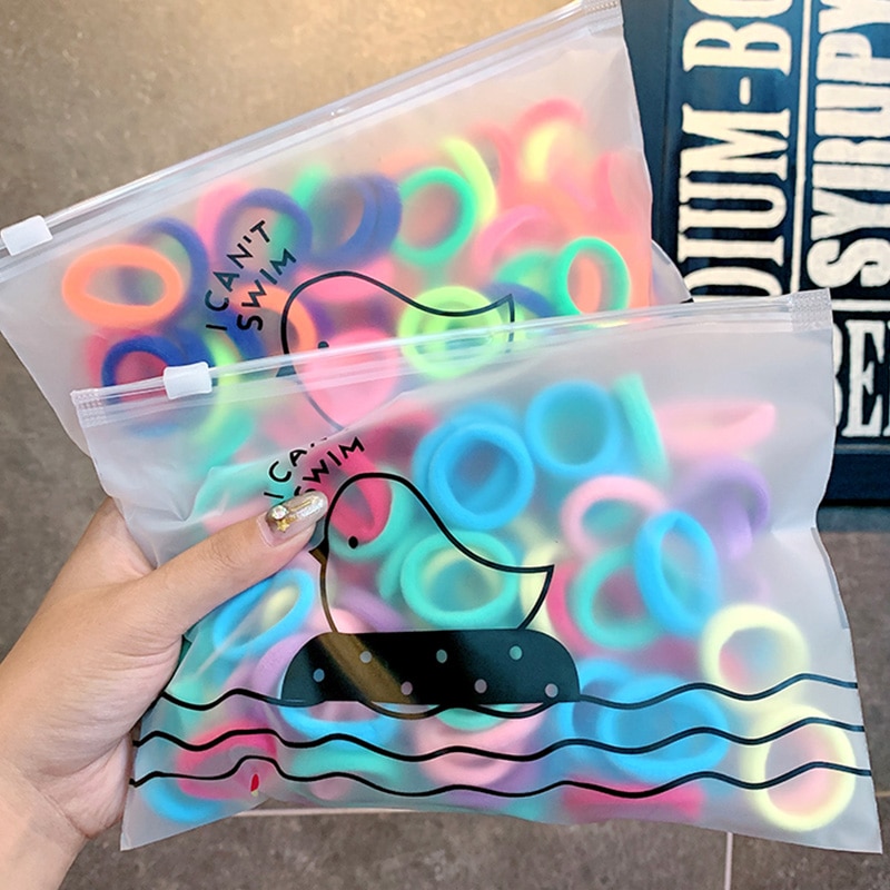 50/100pcs/Set Mädchen Bunte Nylon Kleine Elastische Haar Bands Kinder Pferdeschwanz-halter Scrunchie Stirnband Kinder Haar zubehör – Bild 2