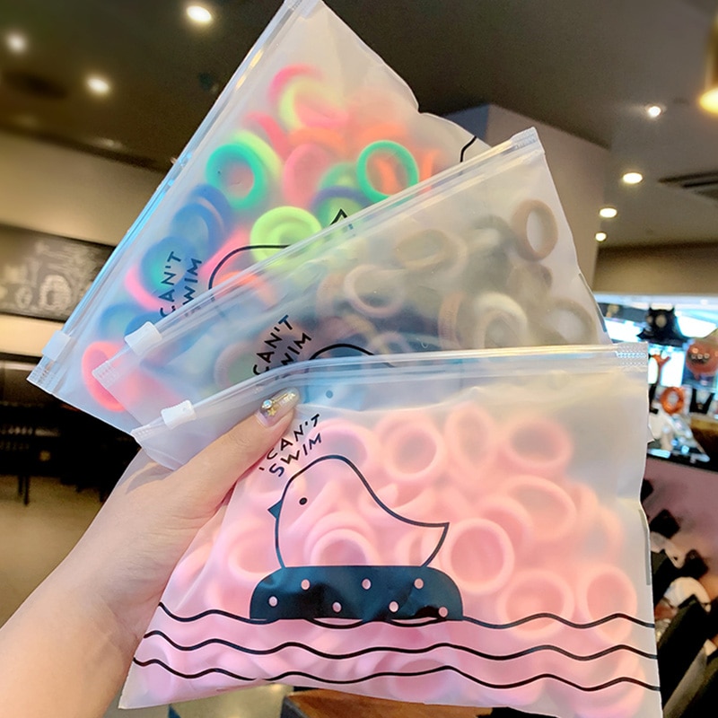 50/100pcs/Set Mädchen Bunte Nylon Kleine Elastische Haar Bands Kinder Pferdeschwanz-halter Scrunchie Stirnband Kinder Haar zubehör – Bild 3