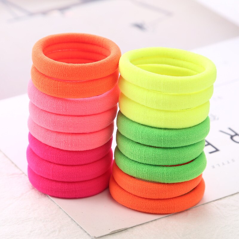 50 teile/beutel 40mm Reine Weiße Haare Halter Gummibänder Gummibänder Mädchen Frauen Krawatte Kaugummi Stirnband Haar Zubehör Elastische Haar bands – Bild 5