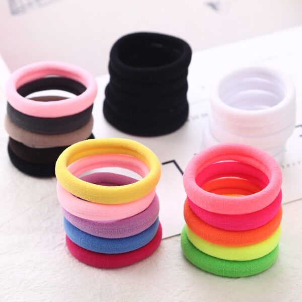 50 teile/beutel 40mm Reine Weiße Haare Halter Gummibänder Gummibänder Mädchen Frauen Krawatte Kaugummi Stirnband Haar Zubehör Elastische Haar bands