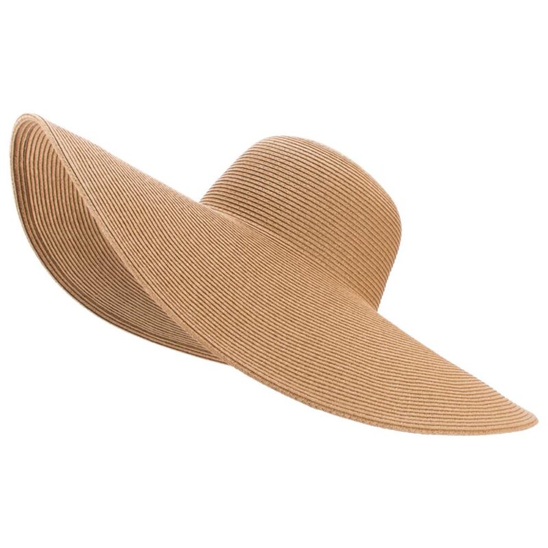 7.1 ''/18cm Riesige Breite Krempe Sonnenhut Hüte Stroh Sommer Kirche Hochzeit Hüte für Frauen Damen Floppy Kentucky derby Partei Gesellschafts – Bild 4