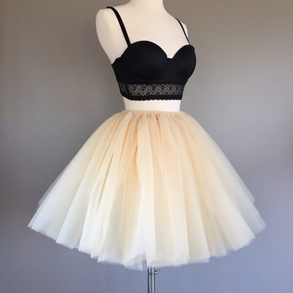 7Layered 50cm Tutu Tüll Röcke für frauen Hohe Taille Schaukel Dolly Ballkleid Unterrock Mesh Sommer Midi Rock Faldas saias Jupe
