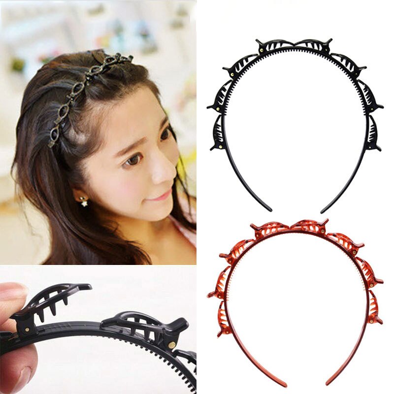 AWAYTR Unisex Alice Haarband Stirnband Männer Frauen Sport Haarband Hoop Metall Hoop Doppel Pony Frisur Haarnadel Haar Zubehör – Bild 5