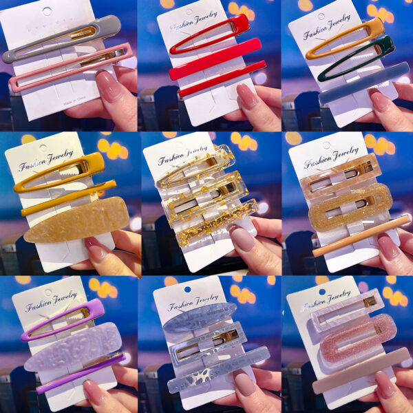 Acryl Barrettes Headwear Haar Clip Sets Für Frauen Mode Geometrische Haarnadeln Haar Zubehör Kopfschmuck Mädchen Süße Bobby Clip