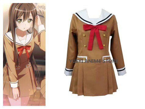 Anime BanG Traum Cosplay Kostüm Mädchen Hohe Schuluniform Halloween Karneval Outfit Nach Maß