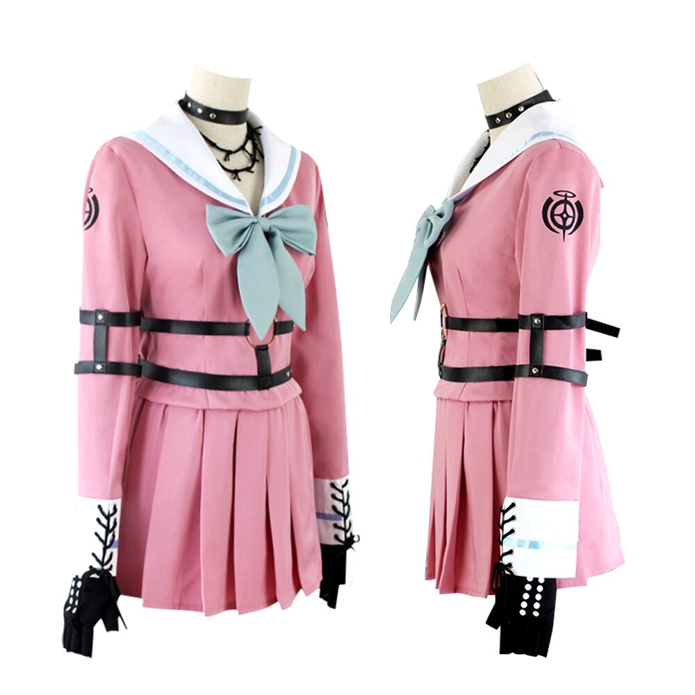 Anime Danganronpa V3 Miu Iruma Cosplay Kostüm Frauen Mädchen Kleid Perücke Sailor Anzug Halloween Karneval Schuluniform Outfit Set – Bild 4