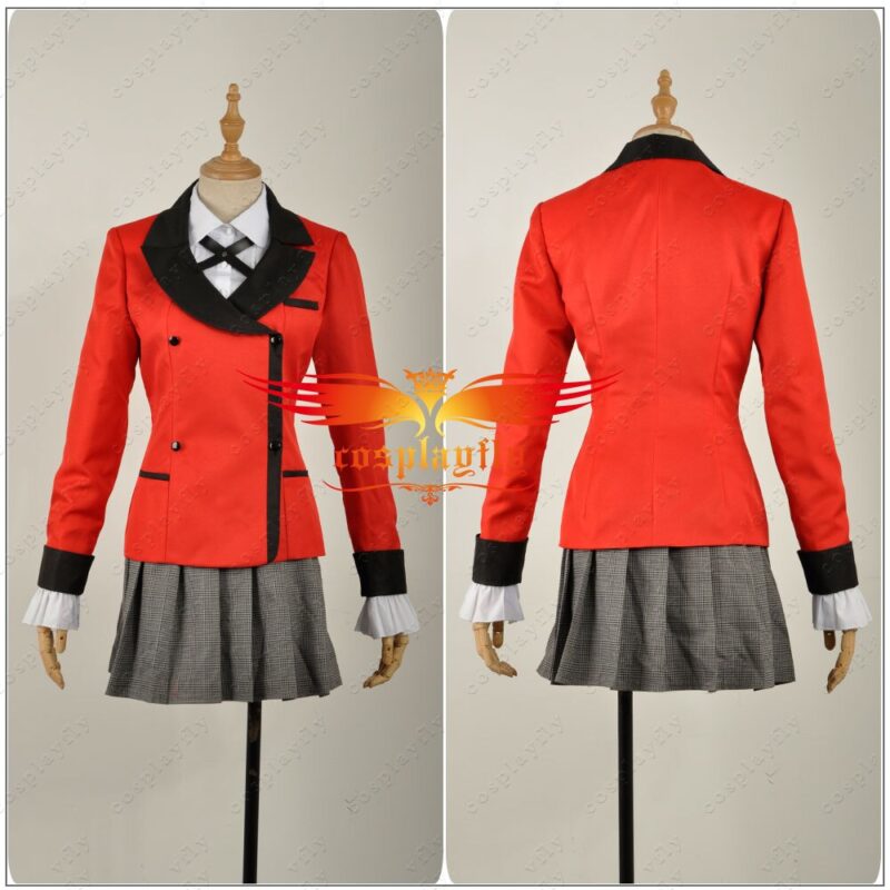 Anime Kakegurui: Zwanghaften Gambler Kirari Momobami Erwachsene Mädchen Kleid Rock Cosplay Kostüm Outfits für Frauen Schule JK Uniform – Bild 2