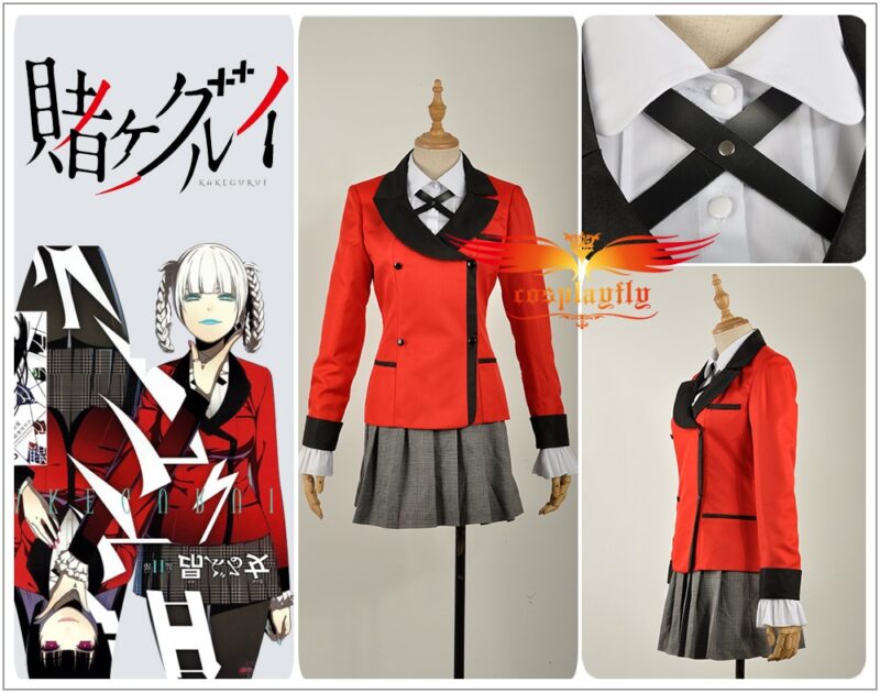 Anime Kakegurui: Zwanghaften Gambler Kirari Momobami Erwachsene Mädchen Kleid Rock Cosplay Kostüm Outfits für Frauen Schule JK Uniform