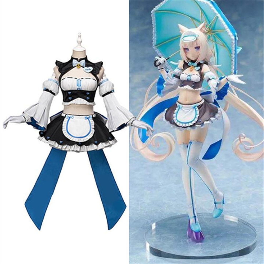 Anime NEKOPARA Chocolat Vanille Cosplay Kostüme Halloween Party Mädchen Schuluniform Vollen Satz – Bild 5