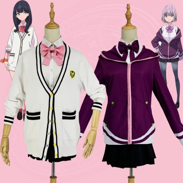 Anime SSSS.GRIDMAN Cosplay Kostüm Takarada Rikka/Shinjou Akane Cosplay Kostüme Schuluniform Set Mädchen Frauen Outfit 3XL