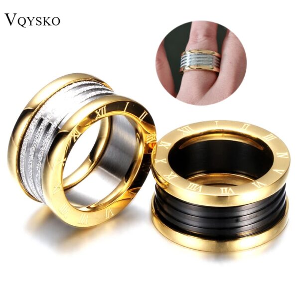 Antike Retro edelstahl Römischen ziffern Ringe Für Frauen Männer Schmuck Anillos Engagement Hochzeit Zubehör Vintage