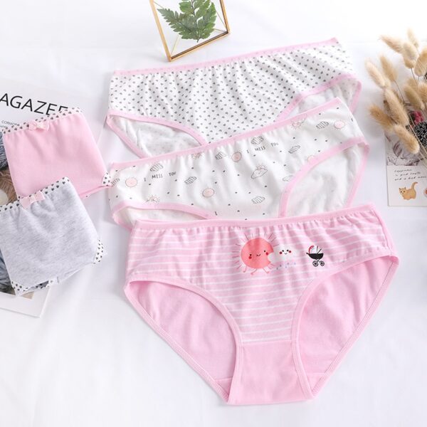Baumwolle Unterwäsche Frauen Nette Karikatur Drucken Höschen Sexy Low Rise Unterhose Damen Slip Atmungs Dessous Culotte Femme