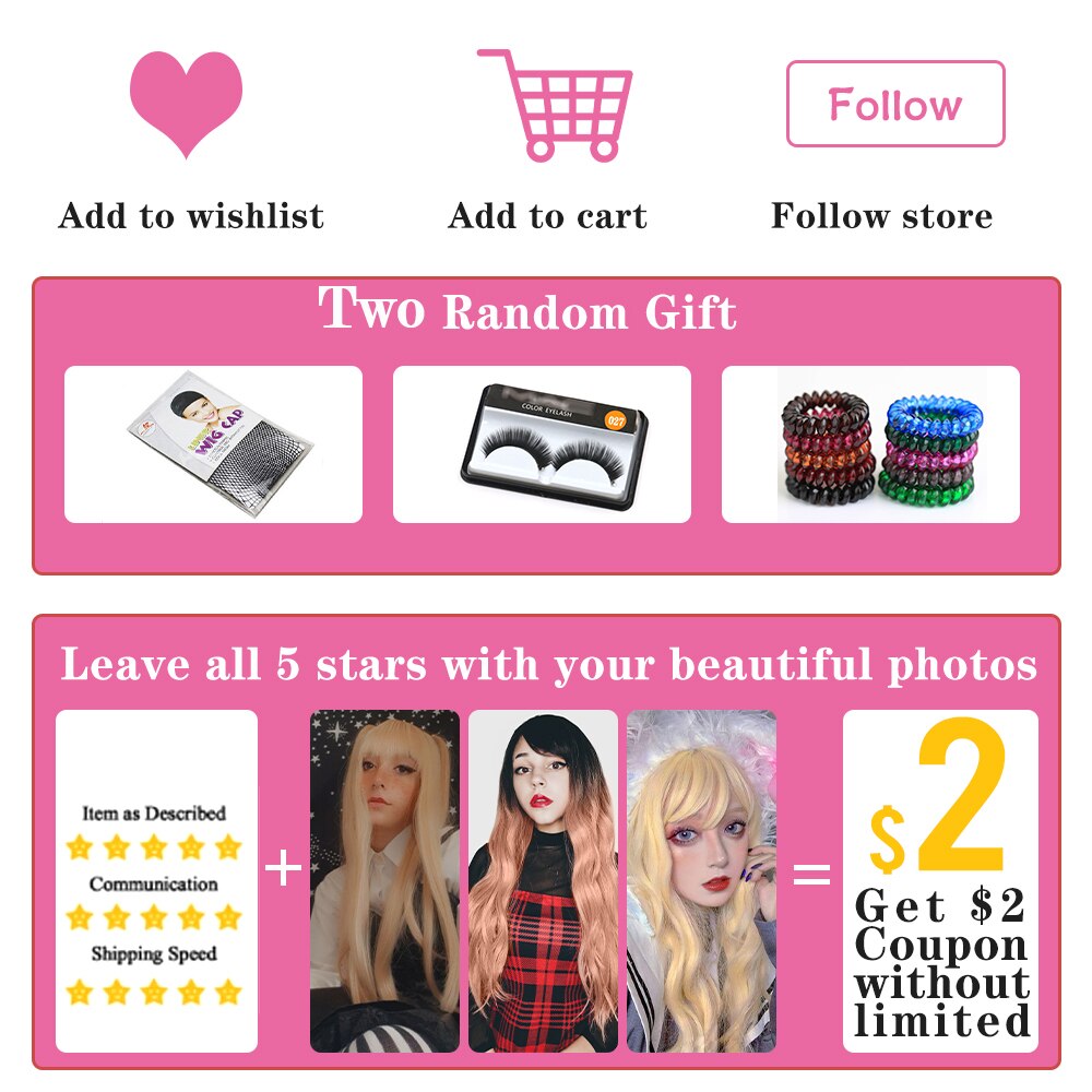Blonde Perücke Mit Pony Synthetische Perücken Für Frauen Lange Gerade Lolita Hohe Temperatur Faser Haar Party Täglichen Cosplay Perücke IPARTY – Bild 2