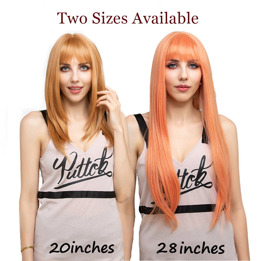 Blonde Perücke Mit Pony Synthetische Perücken Für Frauen Lange Gerade Lolita Hohe Temperatur Faser Haar Party Täglichen Cosplay Perücke IPARTY – Bild 3