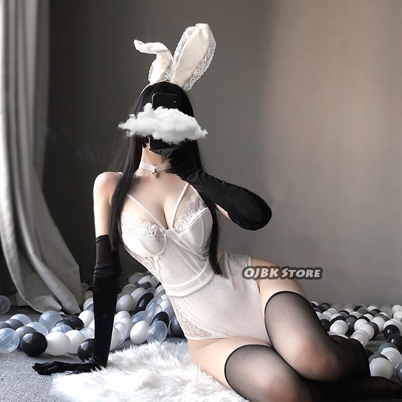 Bunny Girl Sexy Anime Cosplay kostüm 3 Farben Kaninchen Body Erotische Outfit für frau Eingewickelt Brust Süße Geschenk für Freundin – Bild 4