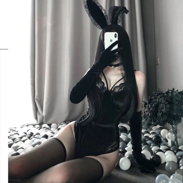 Bunny Girl Sexy Anime Cosplay kostüm Maid Dessous Kaninchen Body Erotische Outfit frauen Eingewickelt Brust Süße Geschenk für Freundin