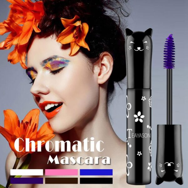 Bunte Mascara Wasserdichte Faser Schnell Trocken Verlängerung Wimpern Blau Weiß Schwarz Lila Verlängern Mascara Eye Make-Up Party Verwenden TSLM1