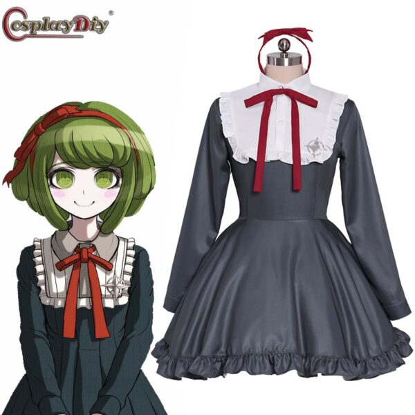 Cosplaydiy Danganronpa Eine Weitere Episode: Ultra Monaca Towa Cosplay Kostüm Schuluniform Mädchen Kleid Halloween Rock Nach Maß