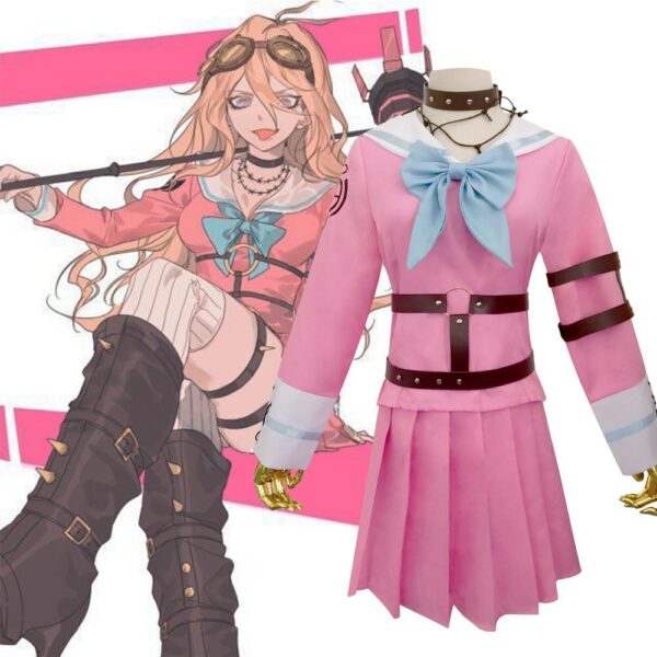 Danganronpa V3 Tötung Harmonie Iruma Miu Cosplay Kostüm Requisiten Anime Spiel Frau Mädchen party kleid Schuluniform outfit brillen