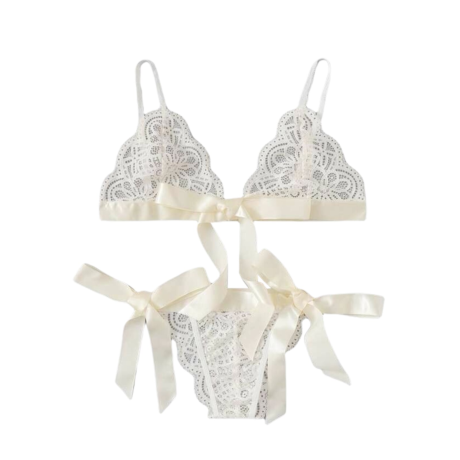Dessous Set Frauen Spitze Bh Set Sexy frauen Set Aushöhlen Unterwäsche Set Transparent Bh und Höschen Lenceria Bh und Panty Set – Bild 5