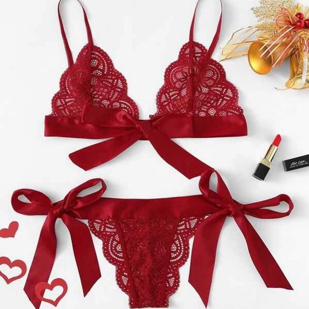 Dessous Set Frauen Spitze Bh Set Sexy frauen Set Aushöhlen Unterwäsche Set Transparent Bh und Höschen Lenceria Bh und Panty Set
