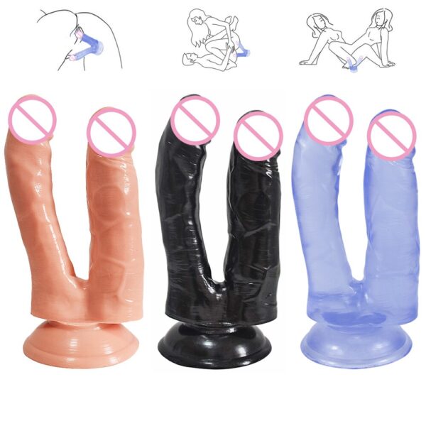 Doppel s Weibliche Masturbation Penetration Vagina für Anal Big Realistische Penis Mit Saugnapf Paare Sex Spielzeug Consolador