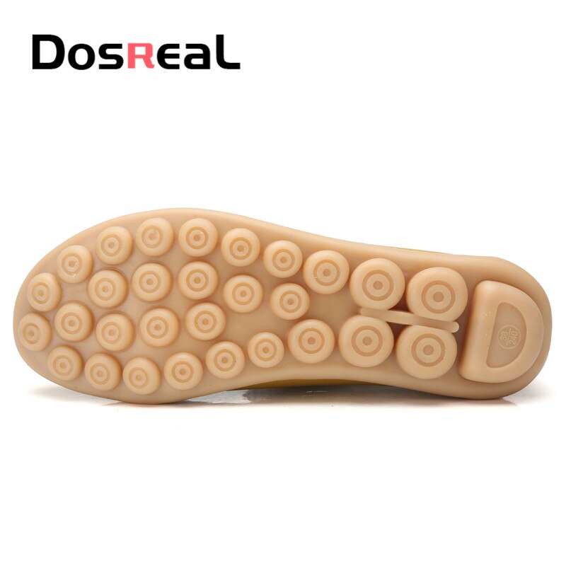 Dosreal Frauen Große Größe 44 Faulenzer Echtem Leder Schwarz Wohnungen womans Outdoor Wanderschuhe Weiblichen Frühling Flach Casual Schuhe – Bild 5