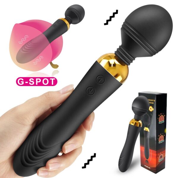 Dual Motoren Zauberstab Vibrator für Frauen Körper Massage G Spot  Vibrator AV Stick Clit Nippel Stimulator Sex Spielzeug für Frauen