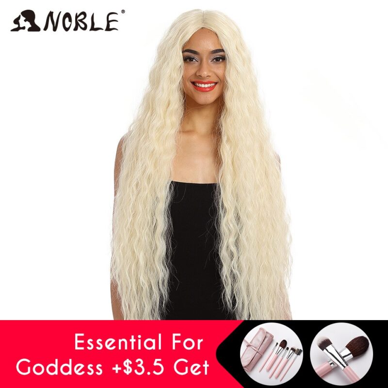 Edle Cosplay Synthetische Spitze Front Perücke Lange Perücke Cosplay Lockige 42 Zoll Ombre Blonde farbe Perücke Synthetische Spitze Front Perücke für Frauen – Bild 4